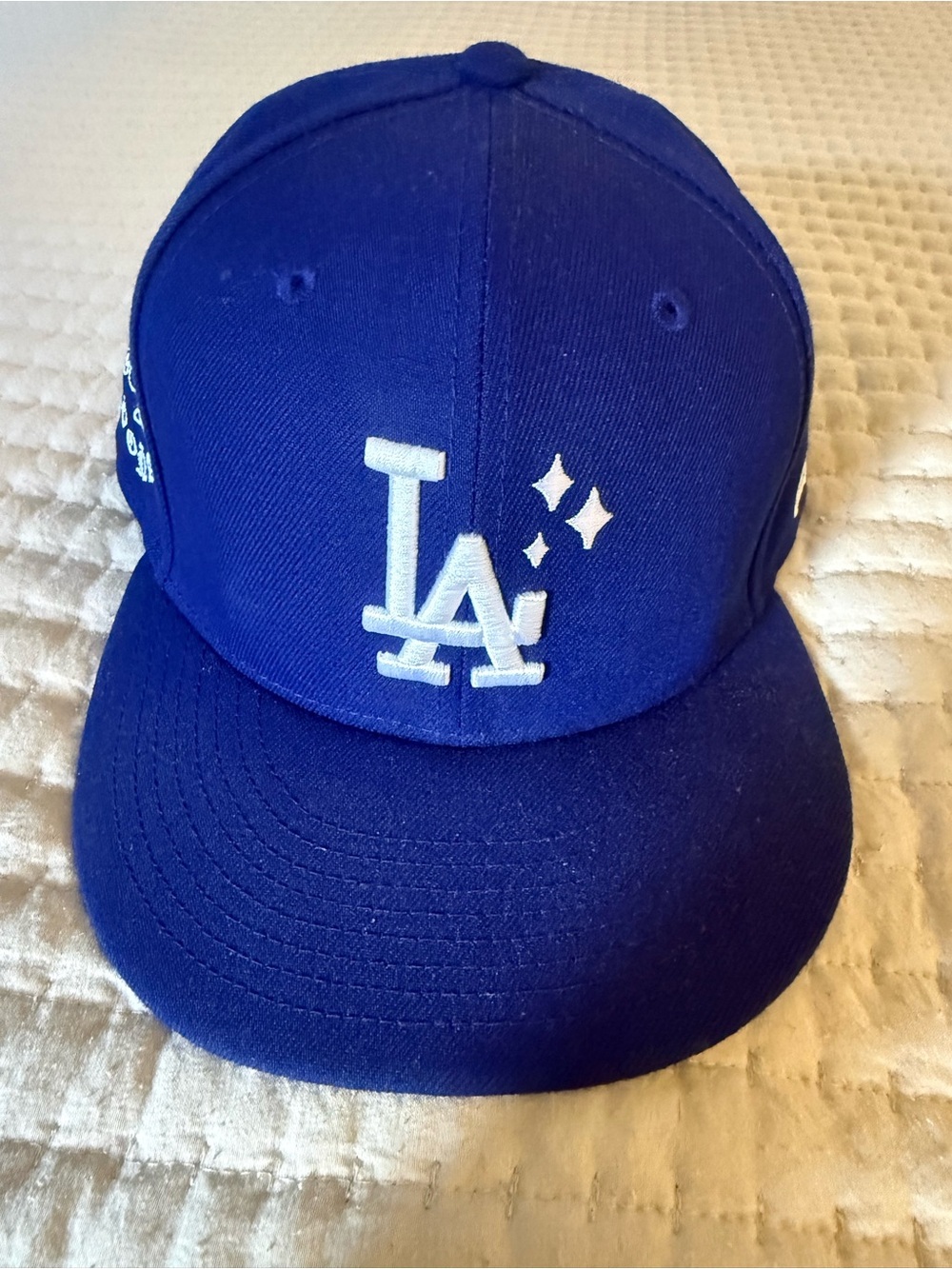 New Era LA Sparkle Logo Bella Donna collab Snapback Hat in Royal Blue and White